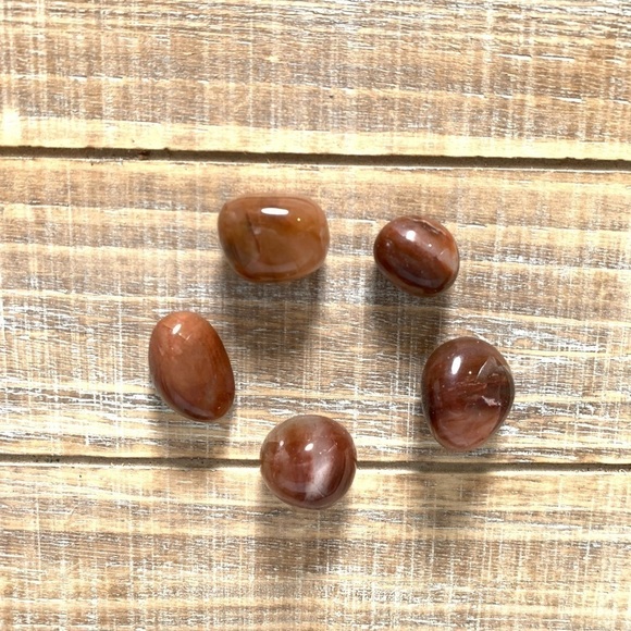 Tumbled Strawberry Quartz Crystals - 2 Stones - Picture 1 of 3
